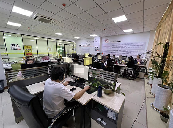 雒丹及同事们日常办公的情形