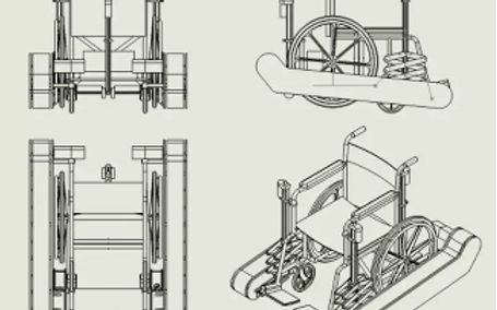电动上下楼套件结构草图