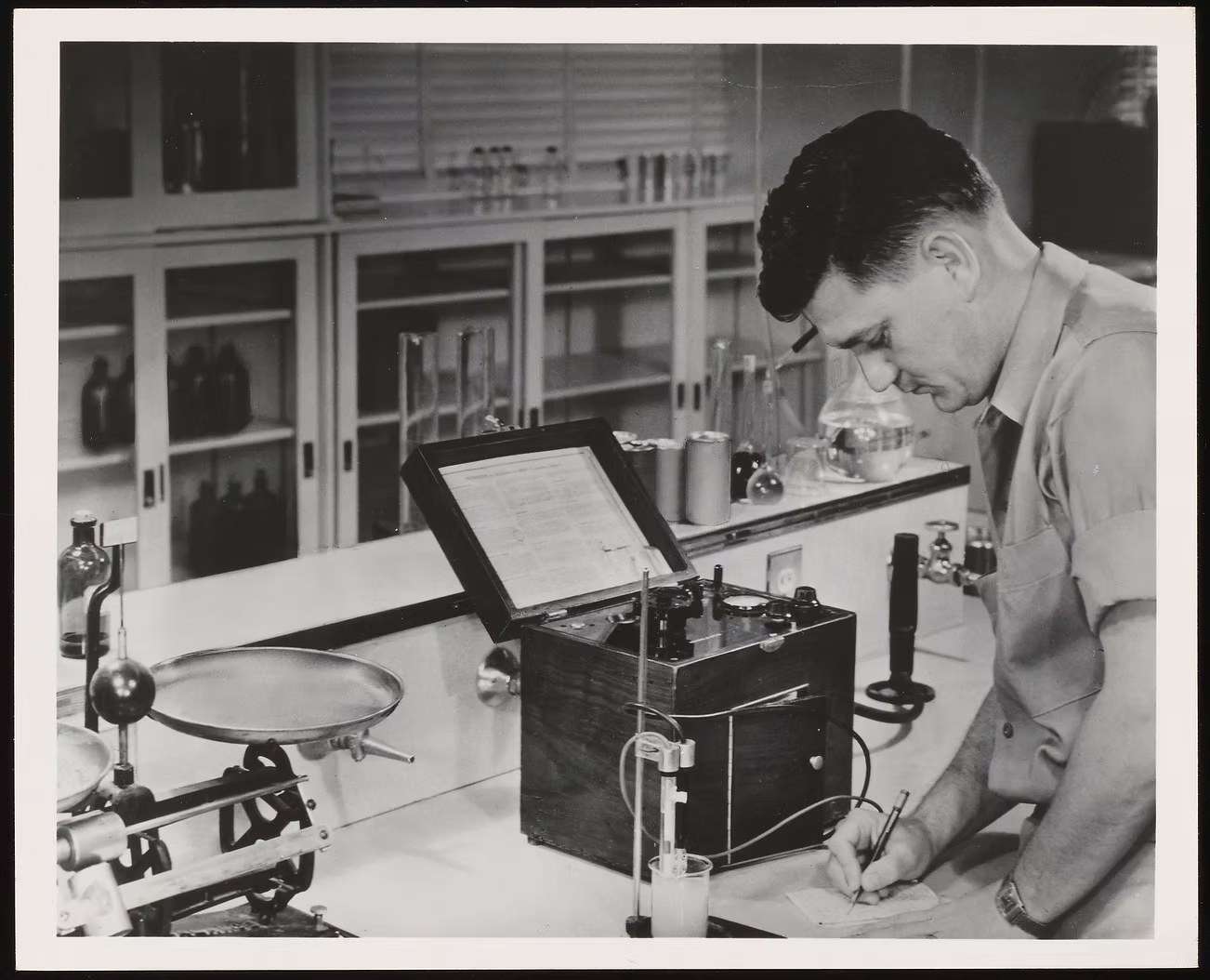 贝克曼G型pH计，1955年